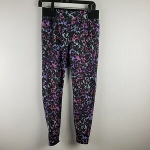 Cycle House Women's L High Waist Athletic‎ Leggings Purple Pink Animal Print